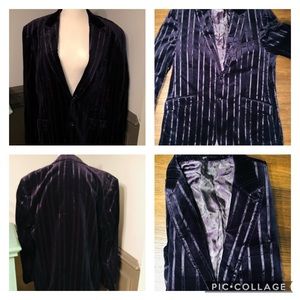 Men’s Purple Velvet Martin Gordon Blazer Jacket XL